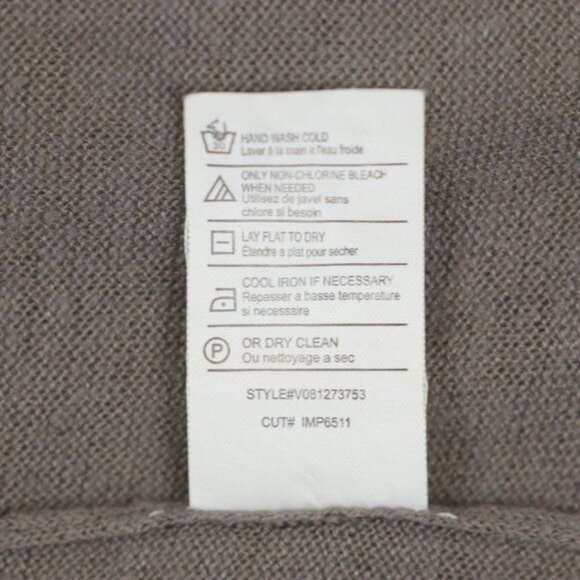 Vince Women's Small Gray Linen Blend V-Neck Lightweight Tight Knit Sweater - Picture 7 of 7